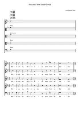 Hosianna dem Sohne Davids