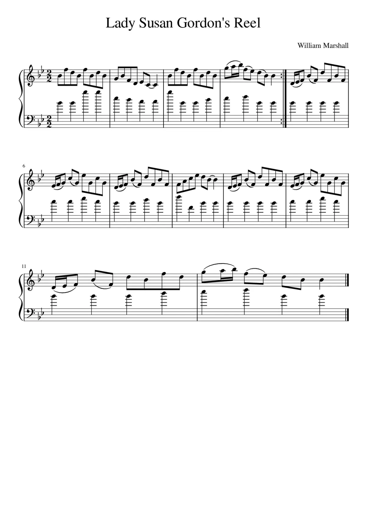 Lady Susan Gordon's Reel - Page 1