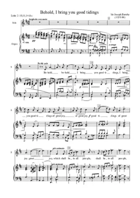 Behold, I bring you good tidings