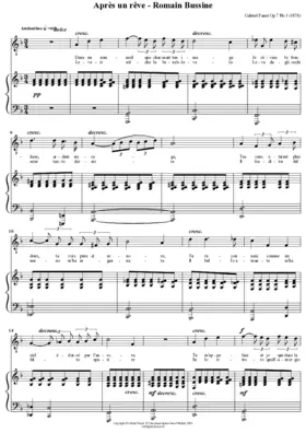 Après un rêve, Op. 7, No. 1