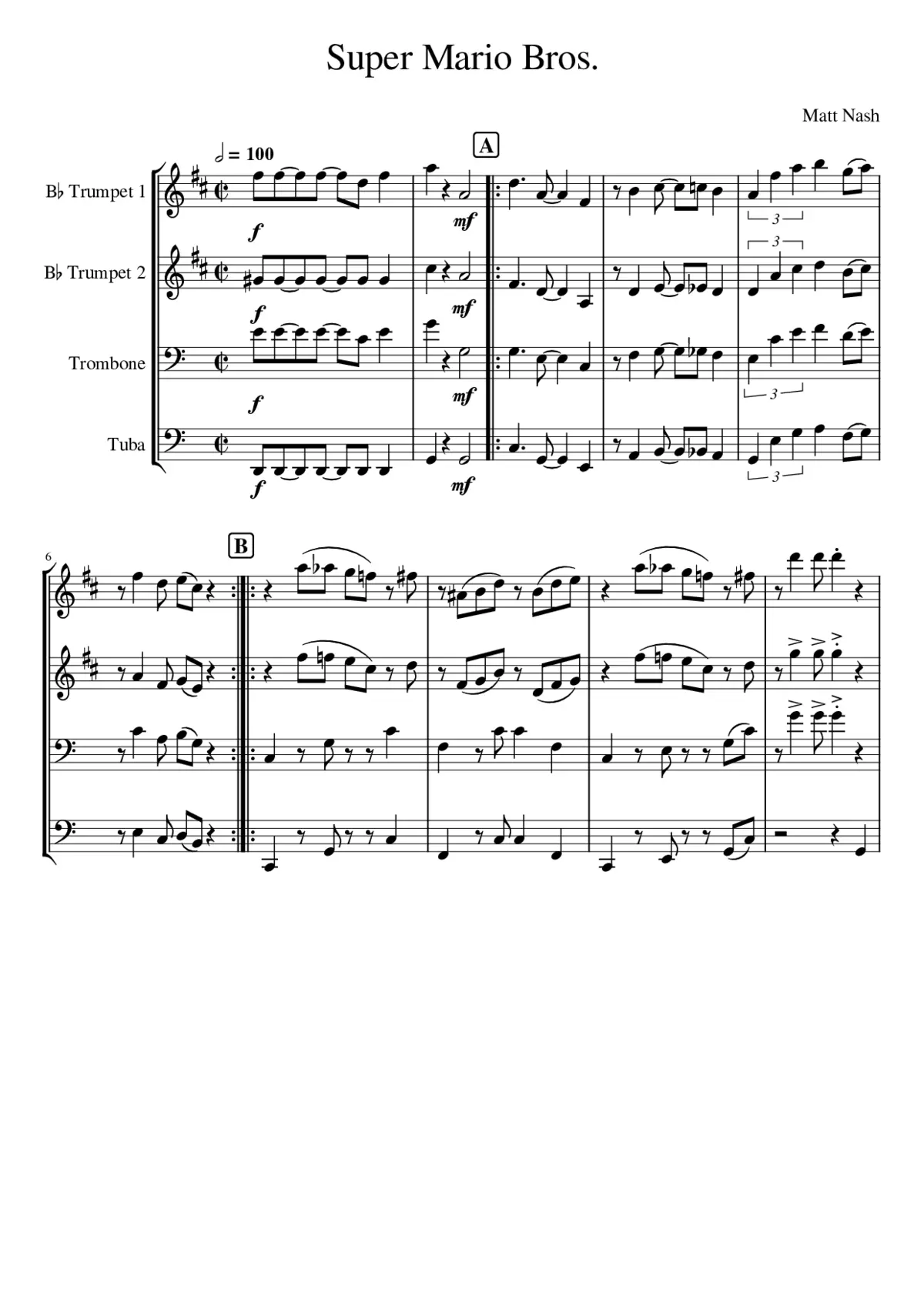 Super Mario Bros - Overworld - Page 1