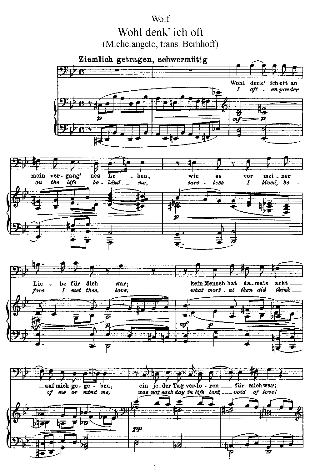 Michelangelo Lieder - Page 1