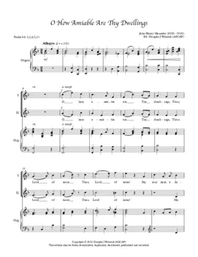 O how amiable are Thy dwellings