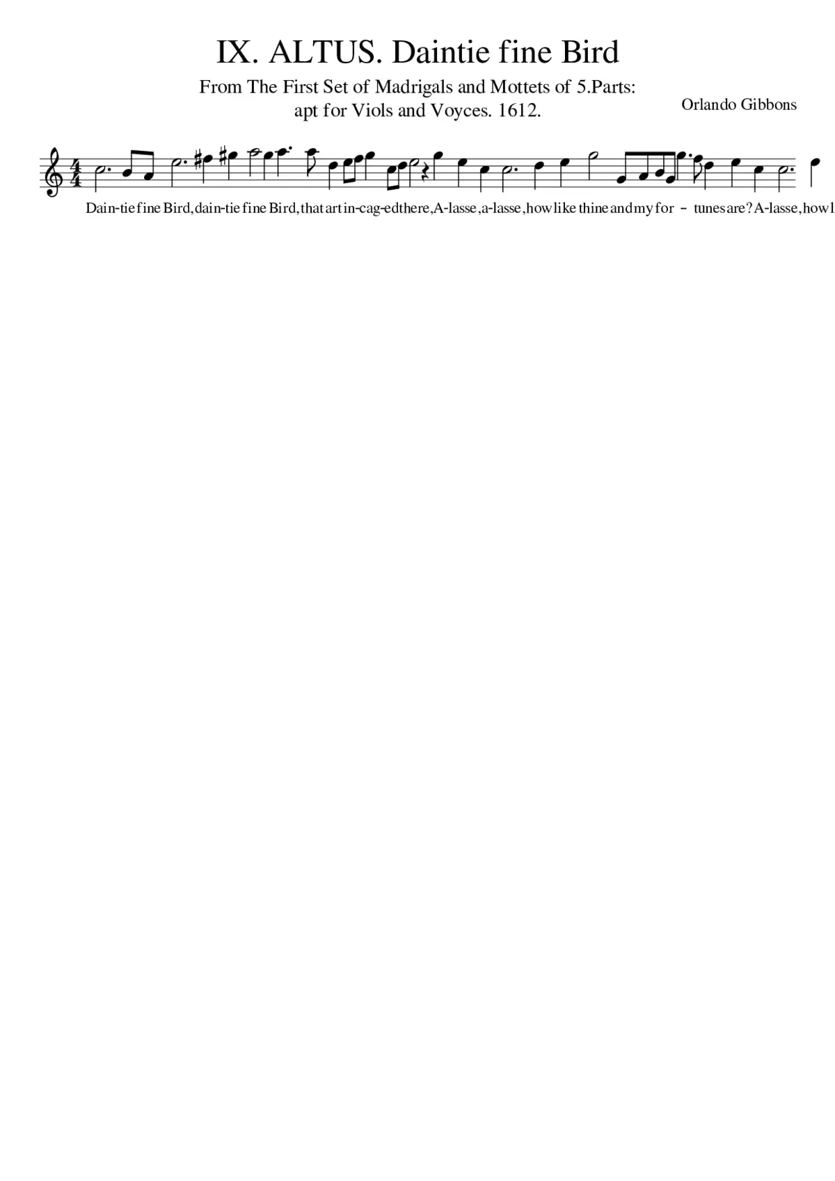 IX. ALTUS. Daintie fine Bird - Page 1