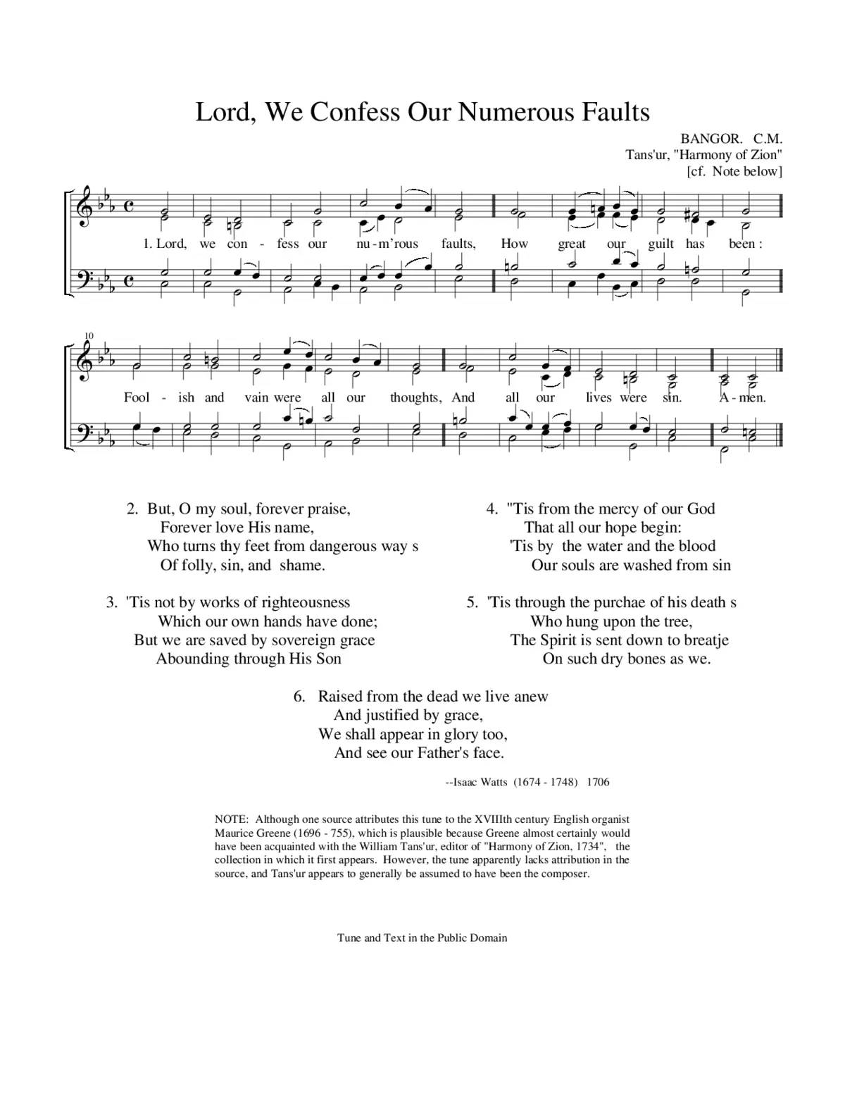 Lord, we confess our numerous faults - Page 1