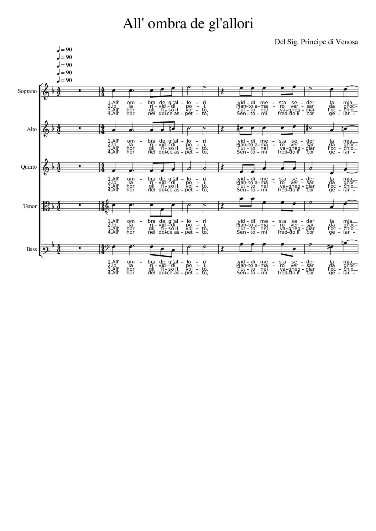 All' ombra de gl'allori - Page 1