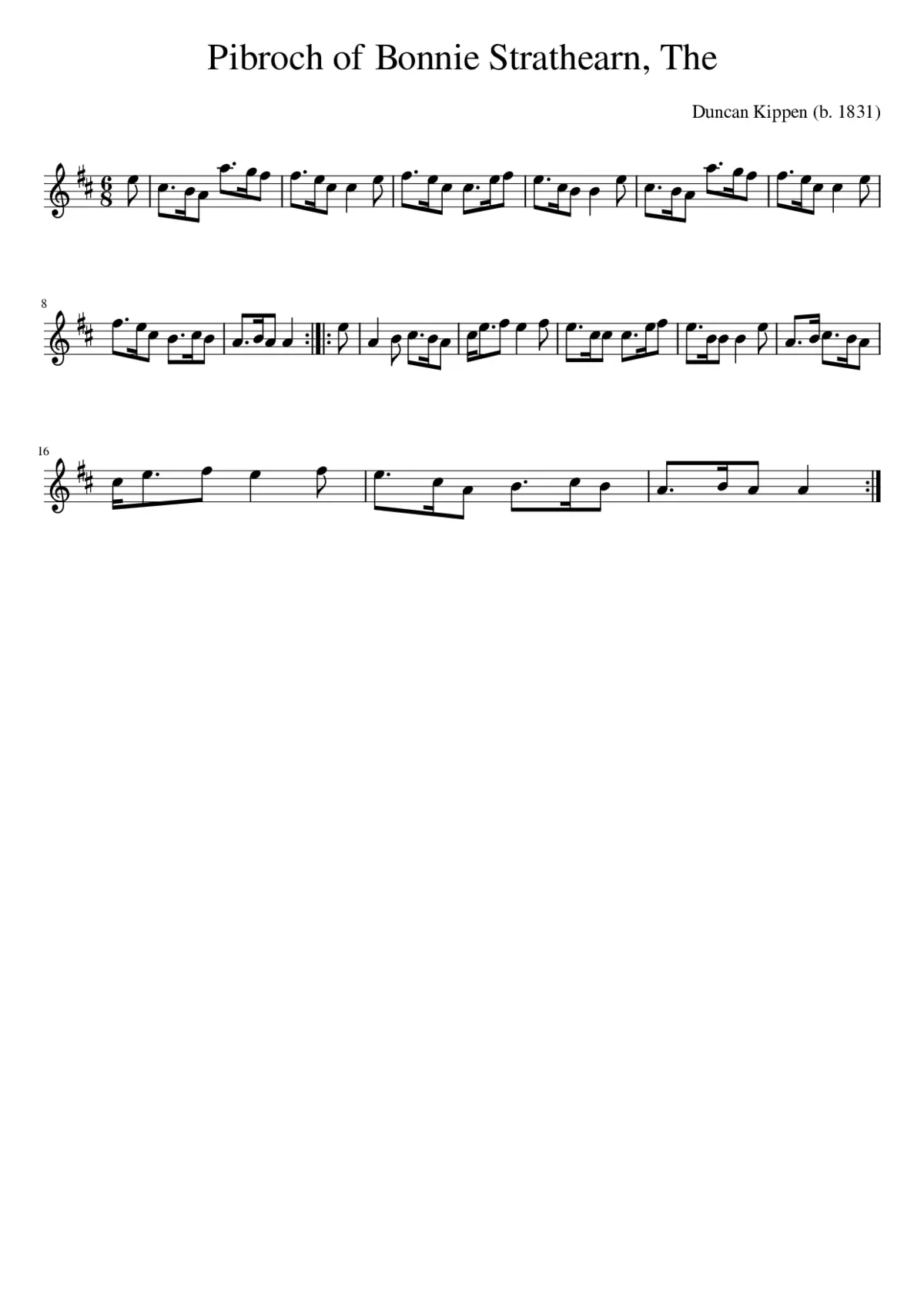 The Pibroch of Bonnie Strathearn - Page 1