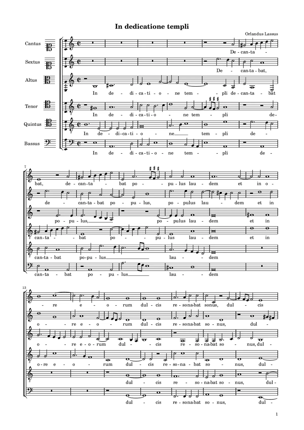 In dedicatione templi - Page 1