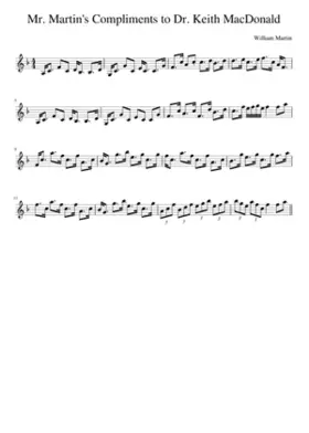 Mr. Martin's Compliments to Dr. Keith MacDonald