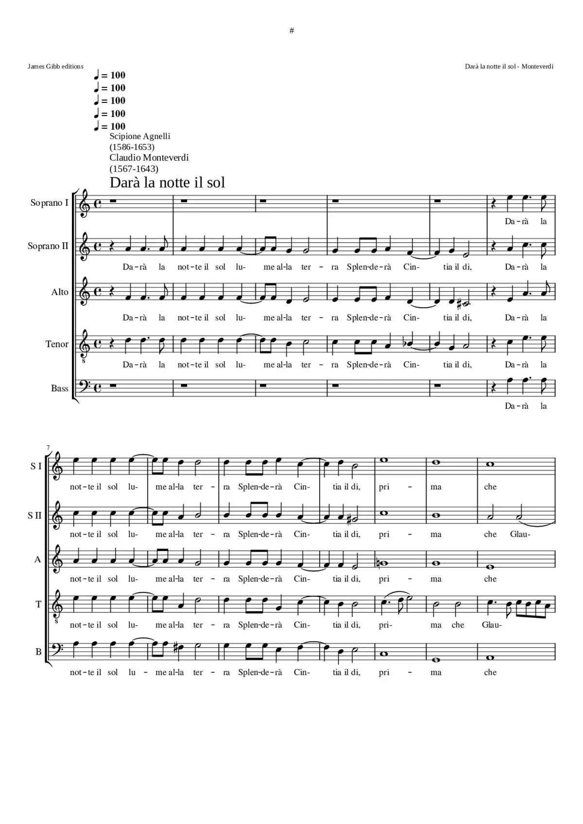 Darà la Notte il Sol - Page 1