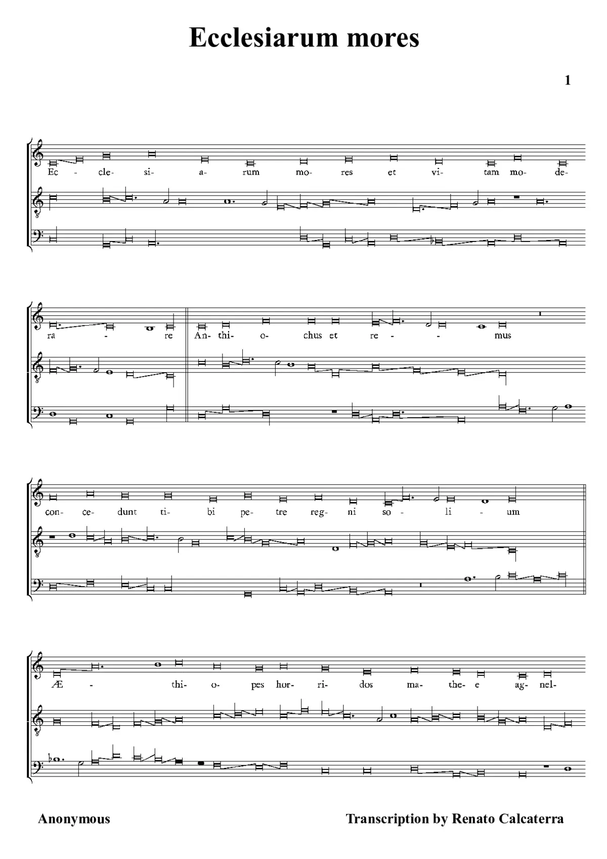 Ecclesiarum mores - Page 1