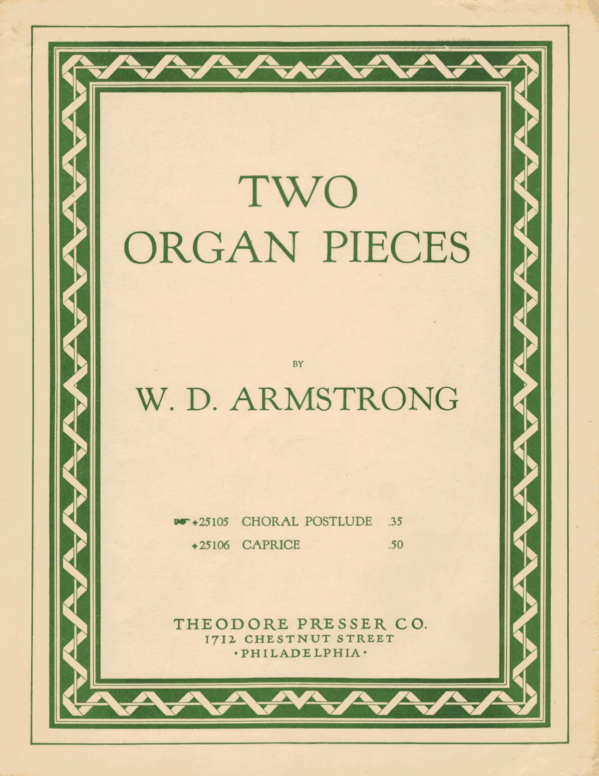 Two Organ Pieces - Page 1