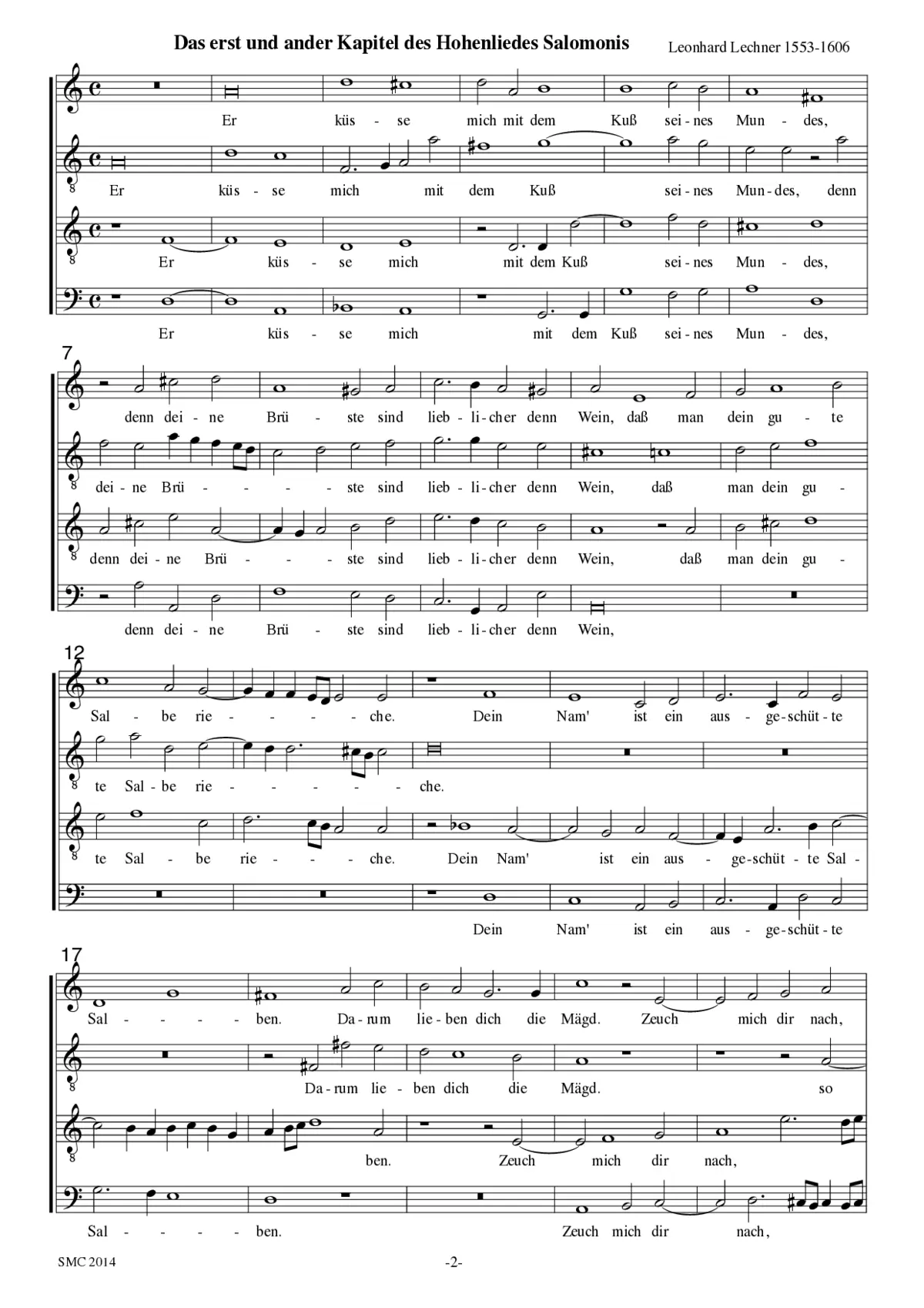 Das erst und ander Kapitel des Hohenliedes Salomonis - Page 1