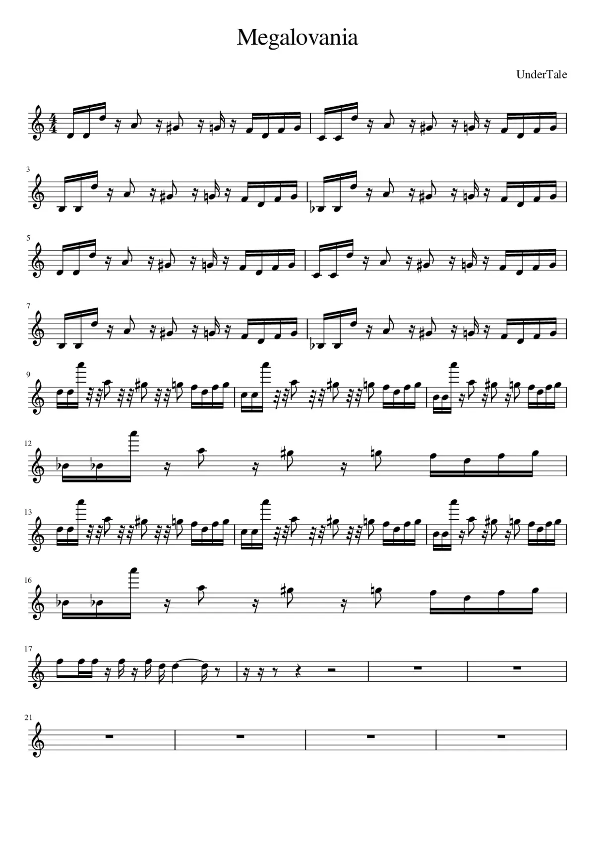 Megalovania - Page 1