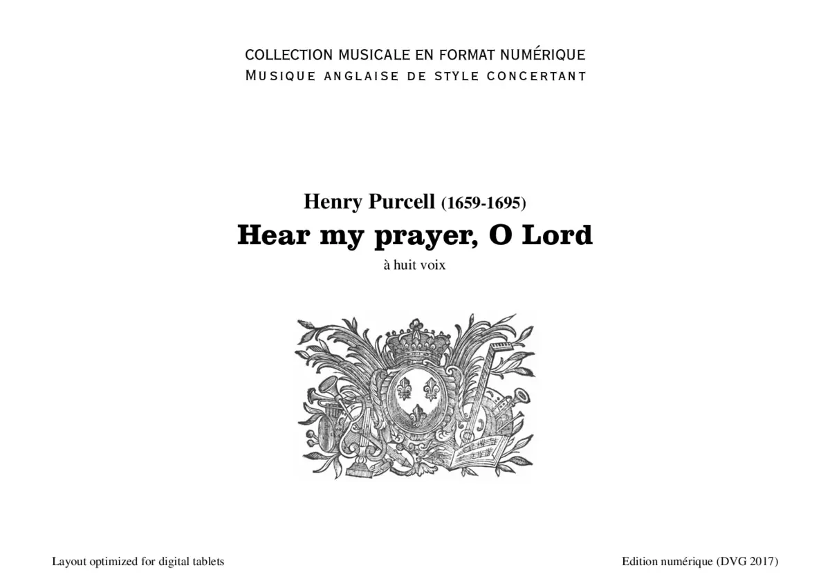 Hear My Prayer, O Lord - Page 1