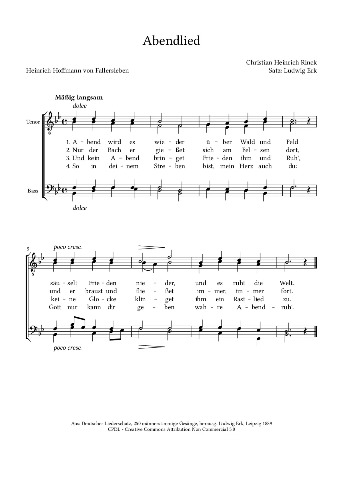 Abendlied - Page 1