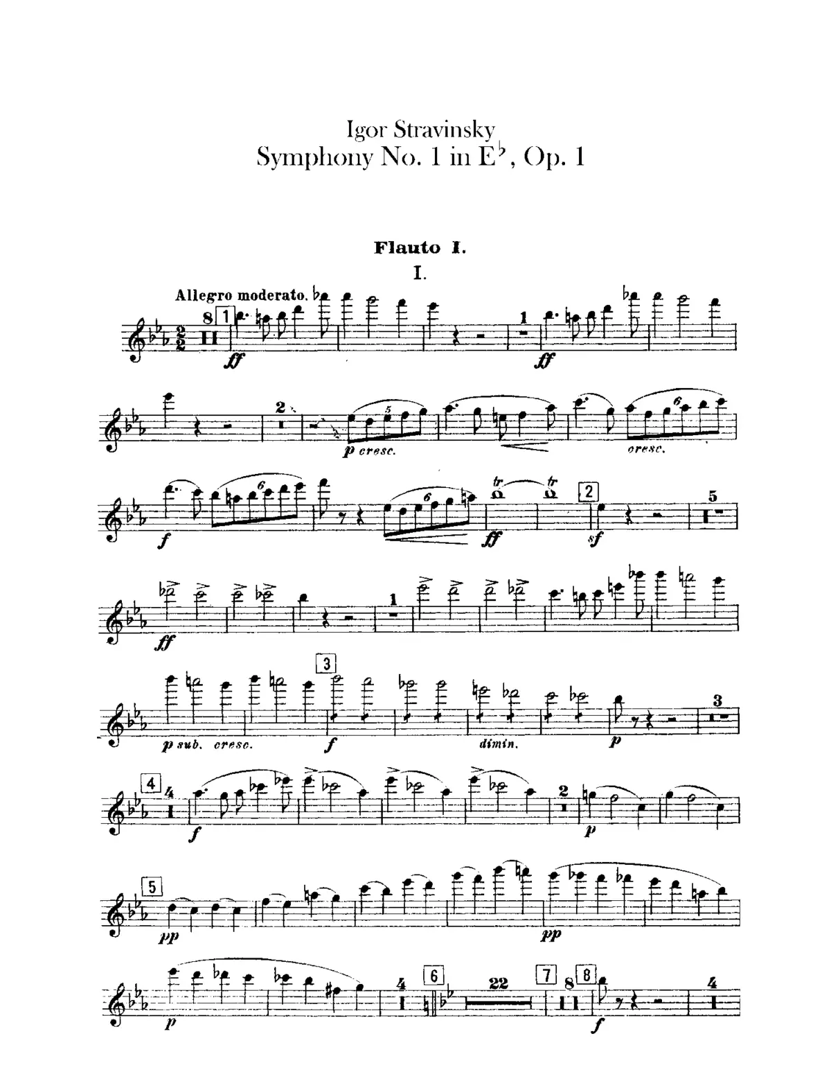 Symphony in E-flat major - Page 1