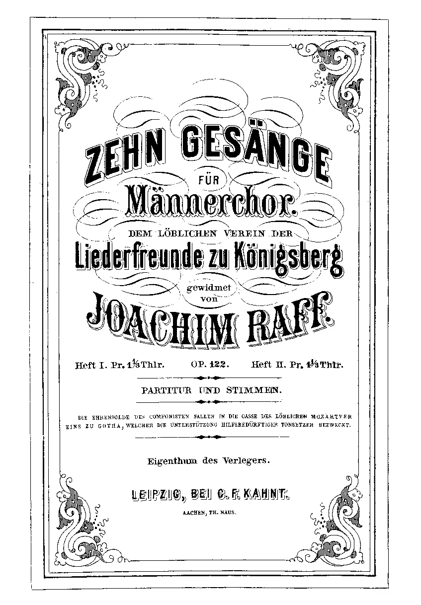 10 Gesänge für Männerchor - Page 1
