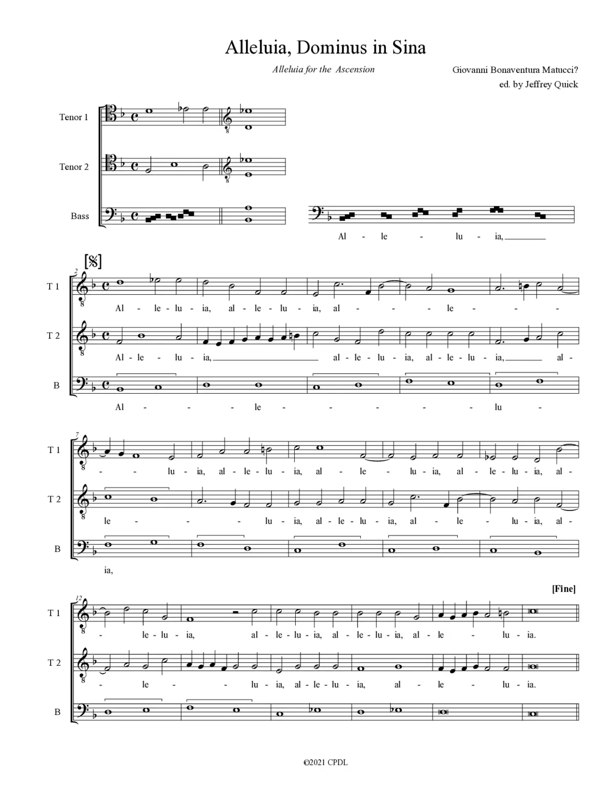 Alleluia. Dominus in Sina - Page 1