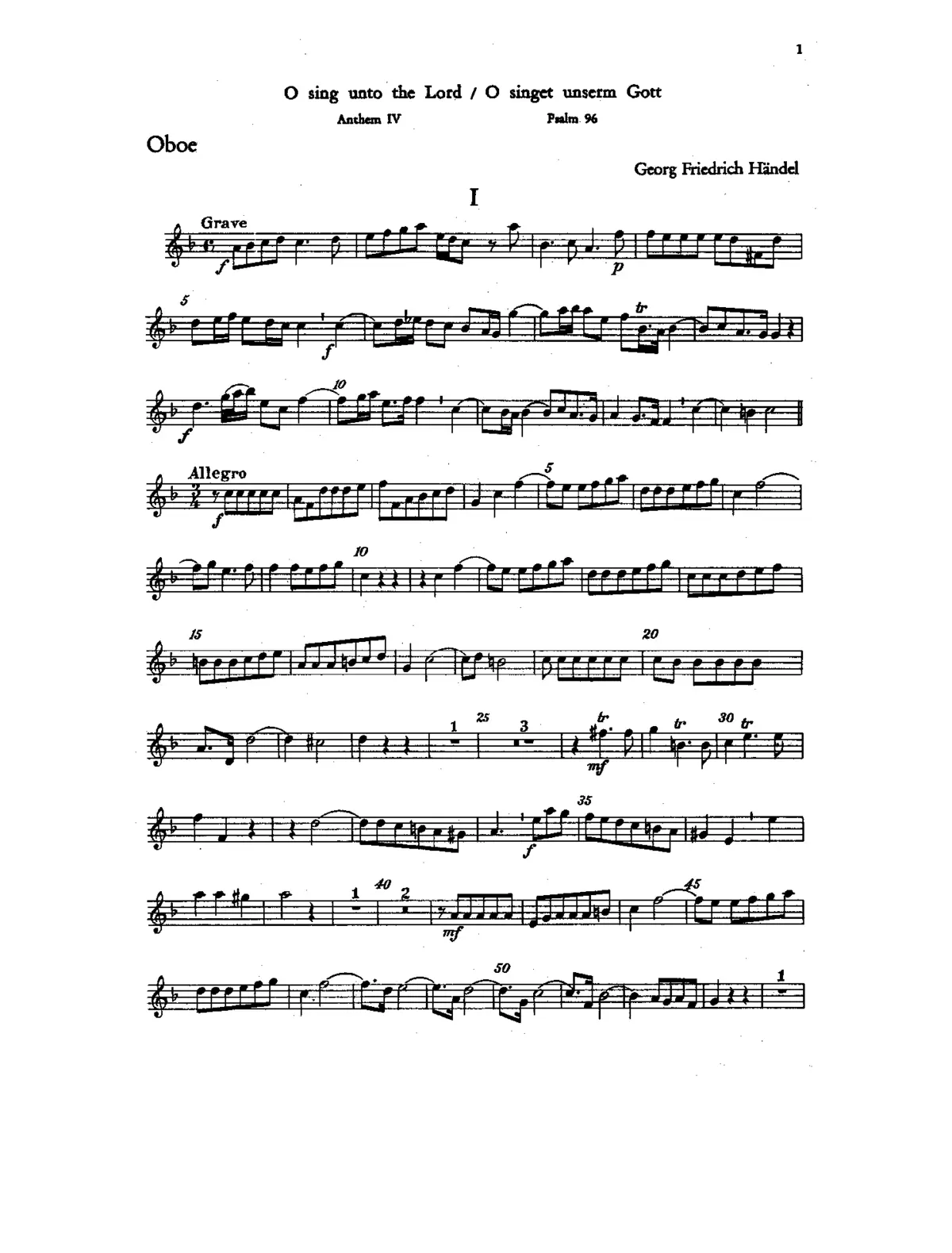 O sing unto the Lord a new song - Page 1