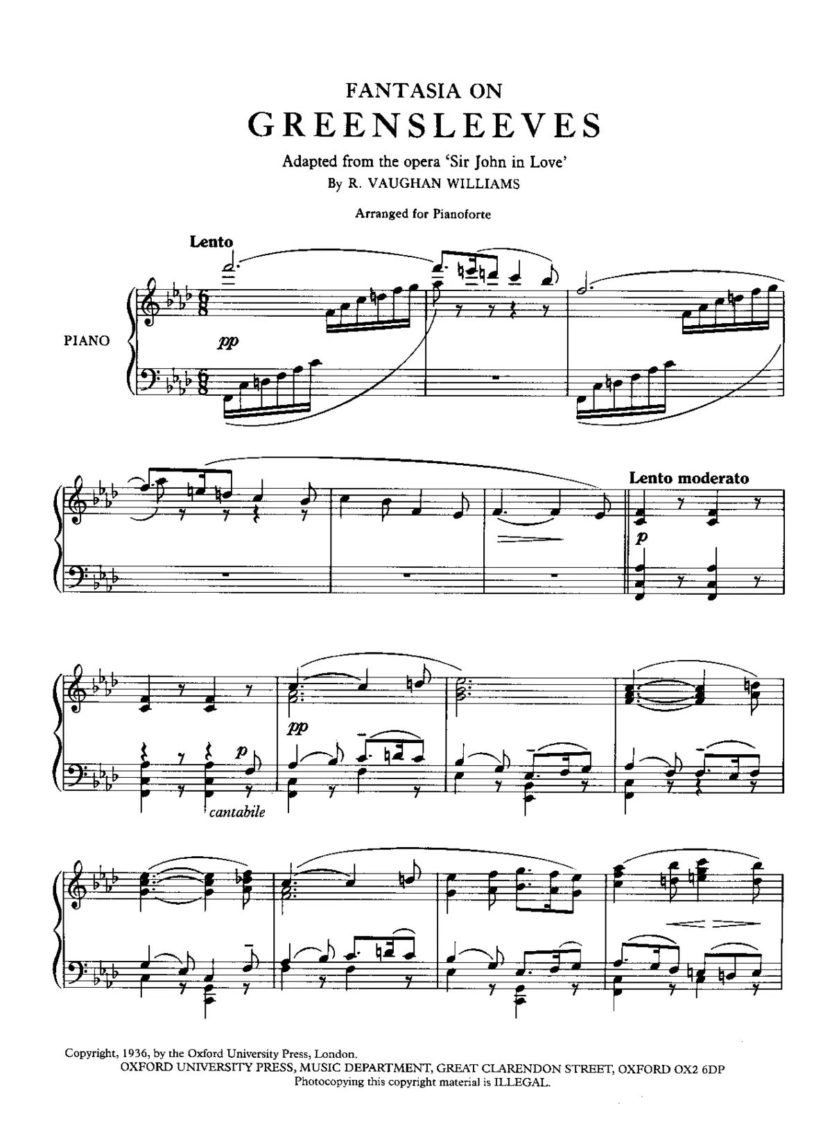 Fantasia on Greensleeves - Page 1