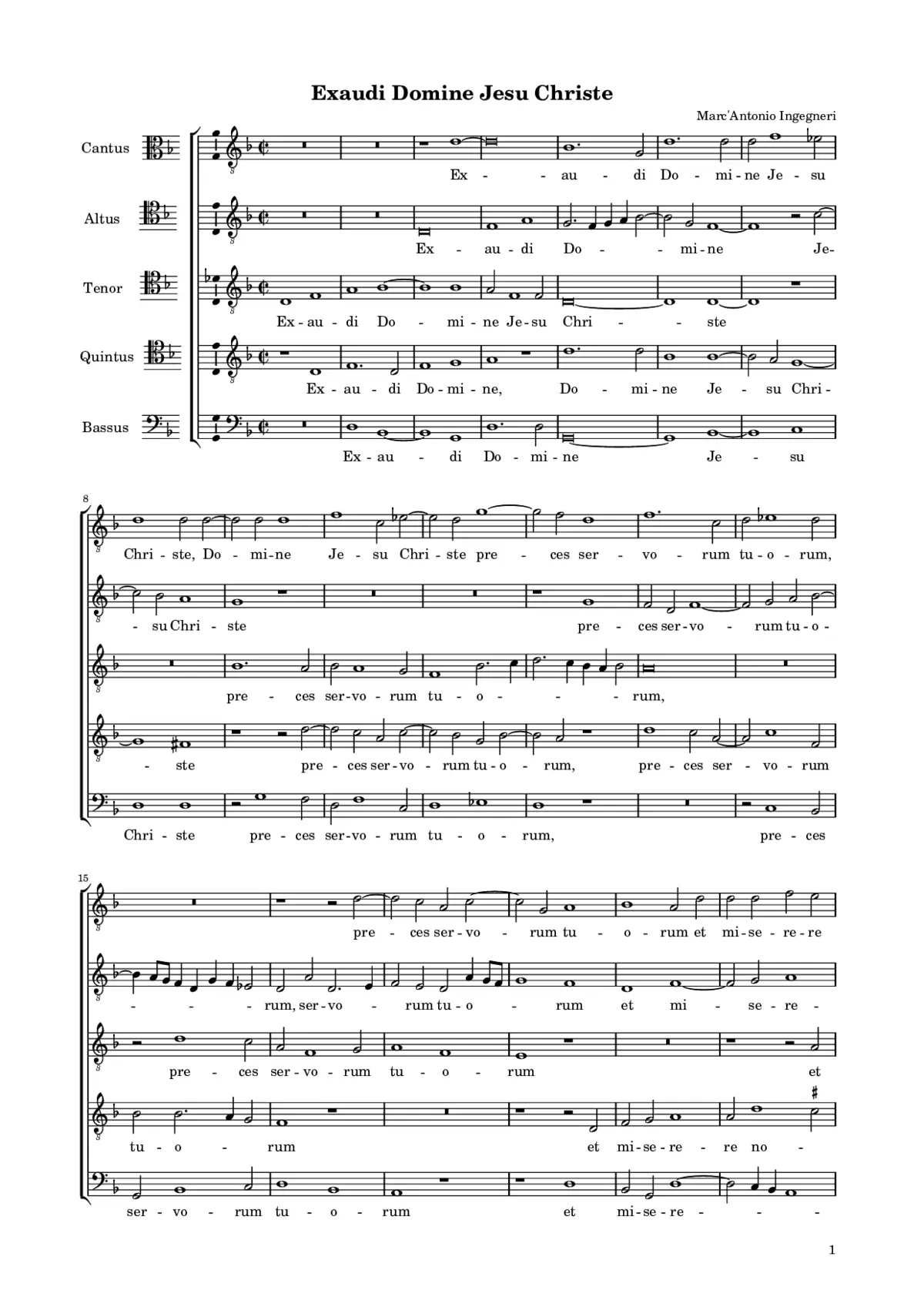 Exaudi Domine Jesu Christe - Page 1