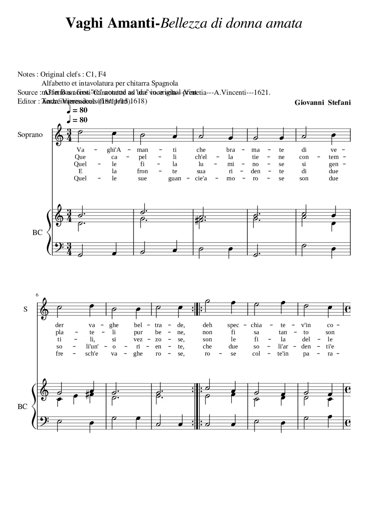 Vaghi amanti - Bellezza di donna amata - Page 1