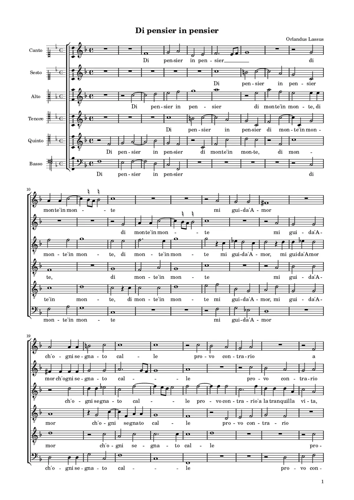 Di pensier in pensier - Page 1