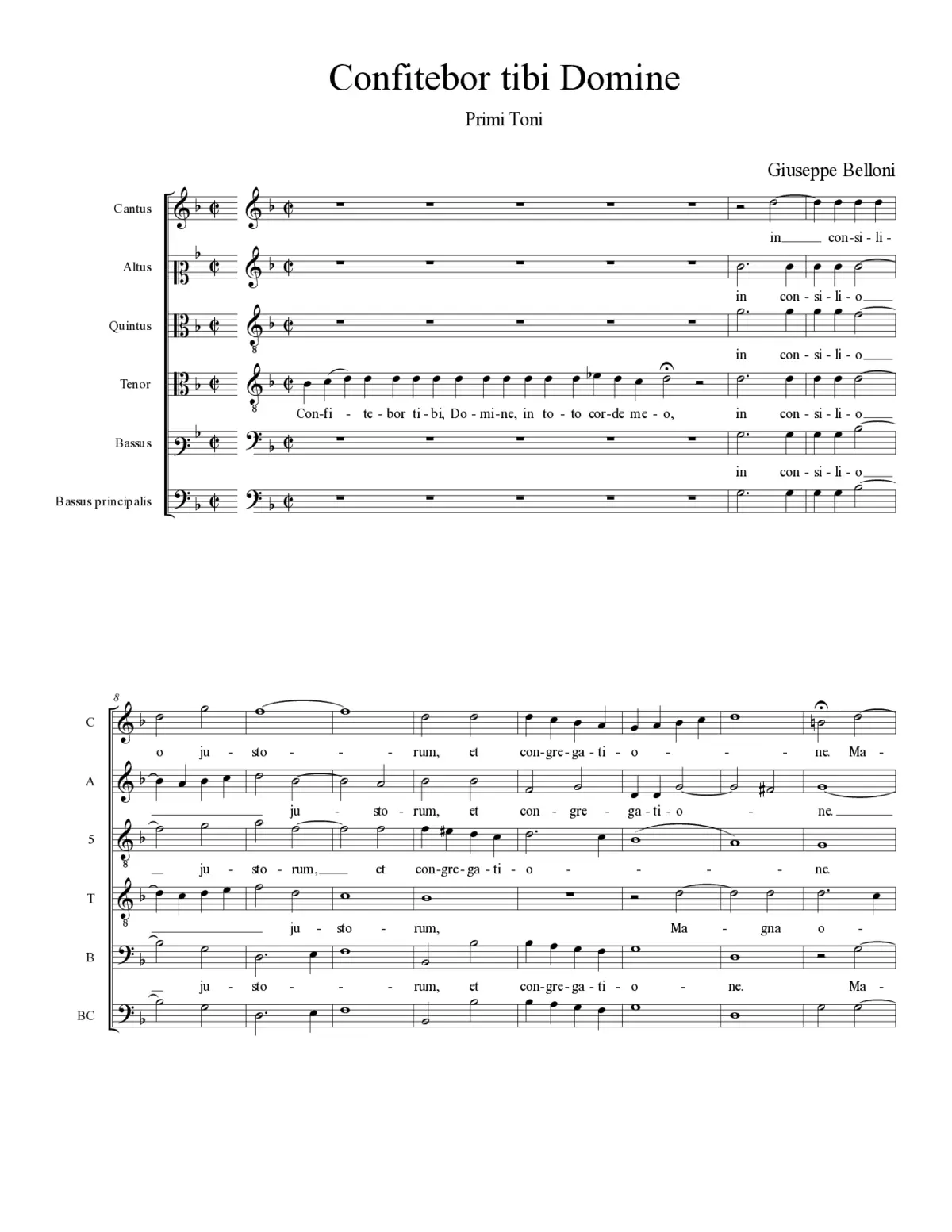 Confitebor tibi Domine - Page 1