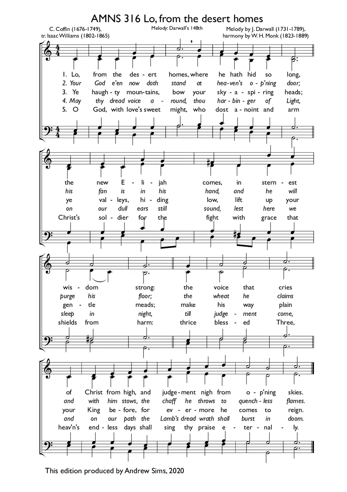 Lo, from the desert homes - Page 1