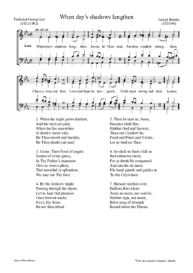 When day's shadows lengthen