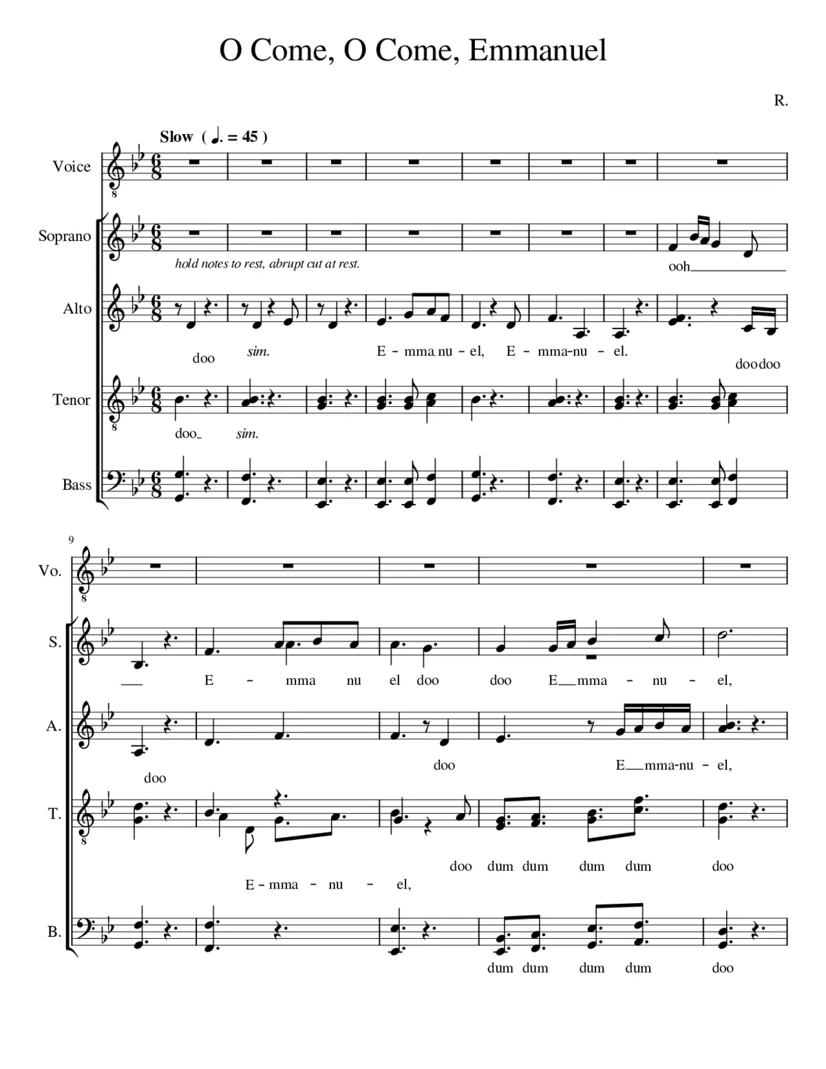 o come o come emmanuel - Page 1