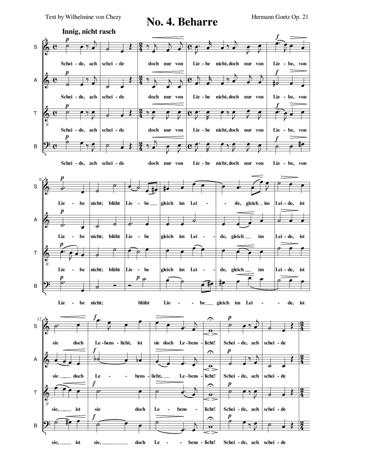 Beharre, Op. 21, No. 4 - Page 1