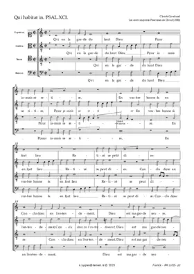 Qui en la garde du haut Dieu (psalm 91)