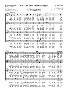 Let all the lands with shouts of joy