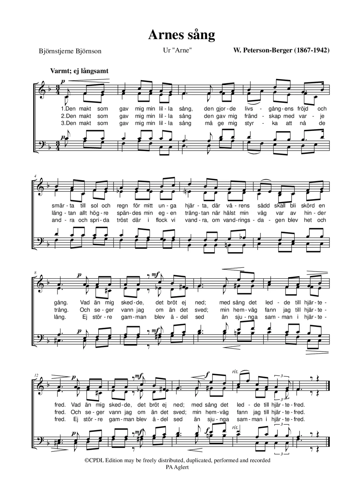 Arnes sång - Page 1