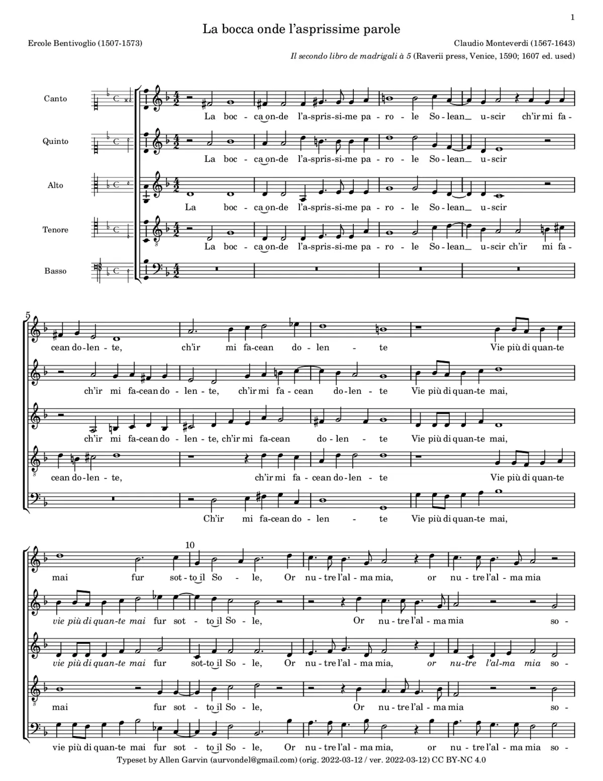 La bocca onde - Page 1
