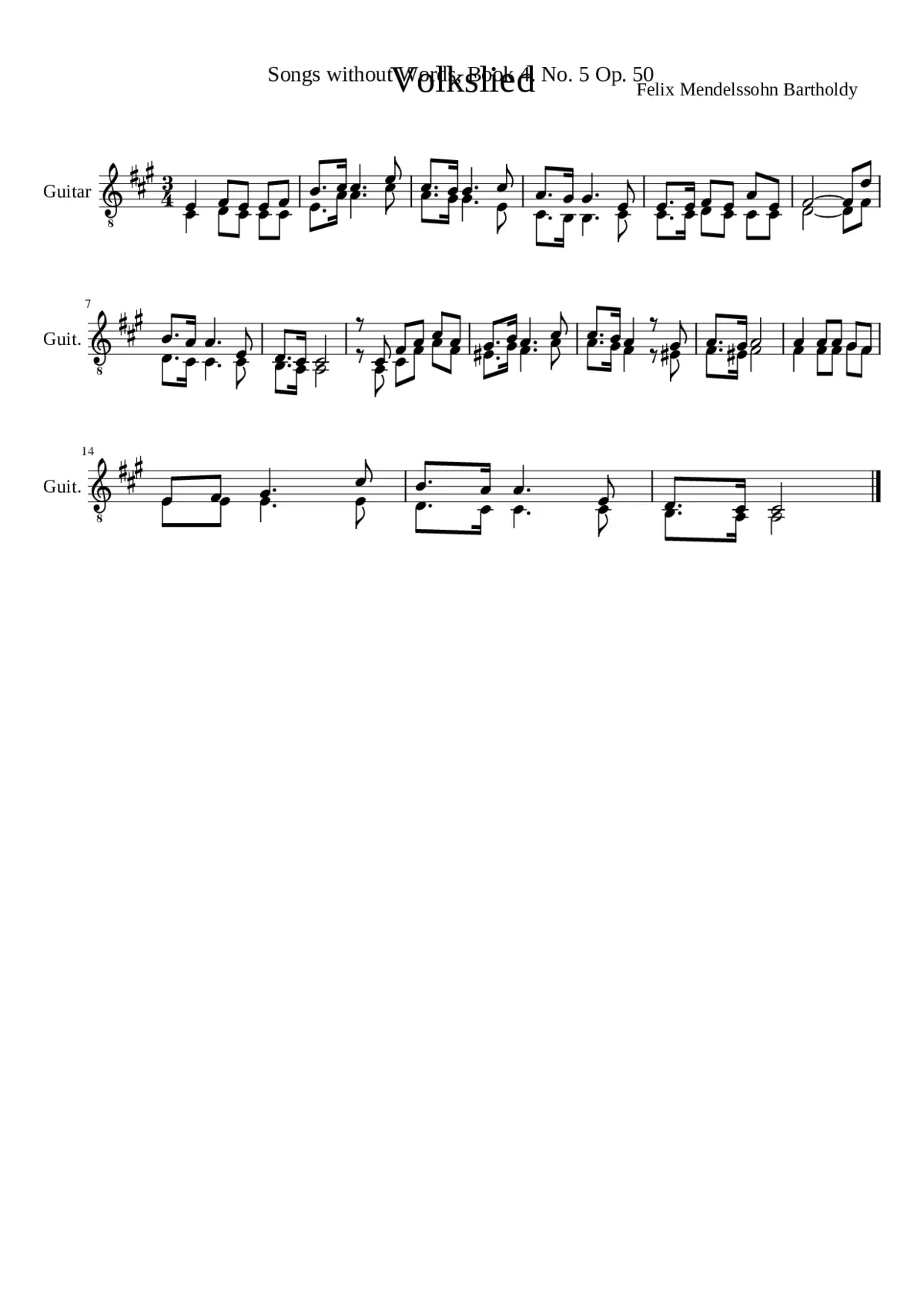 Volkslied - Page 1