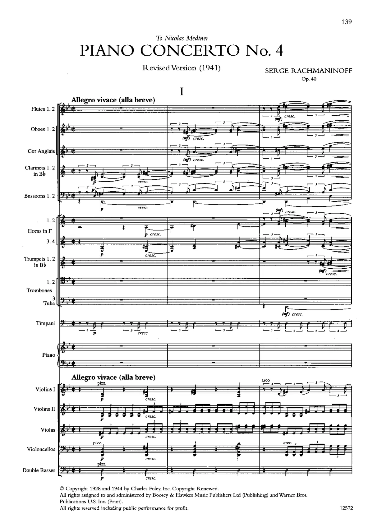 Piano Concerto No.4 - Page 1