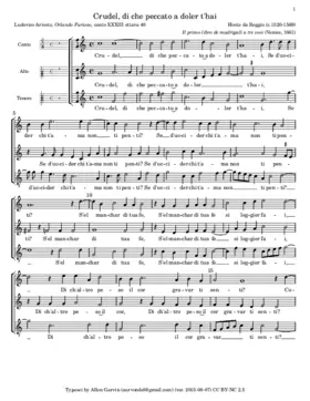 Crudel, di che peccato a doler t'hai