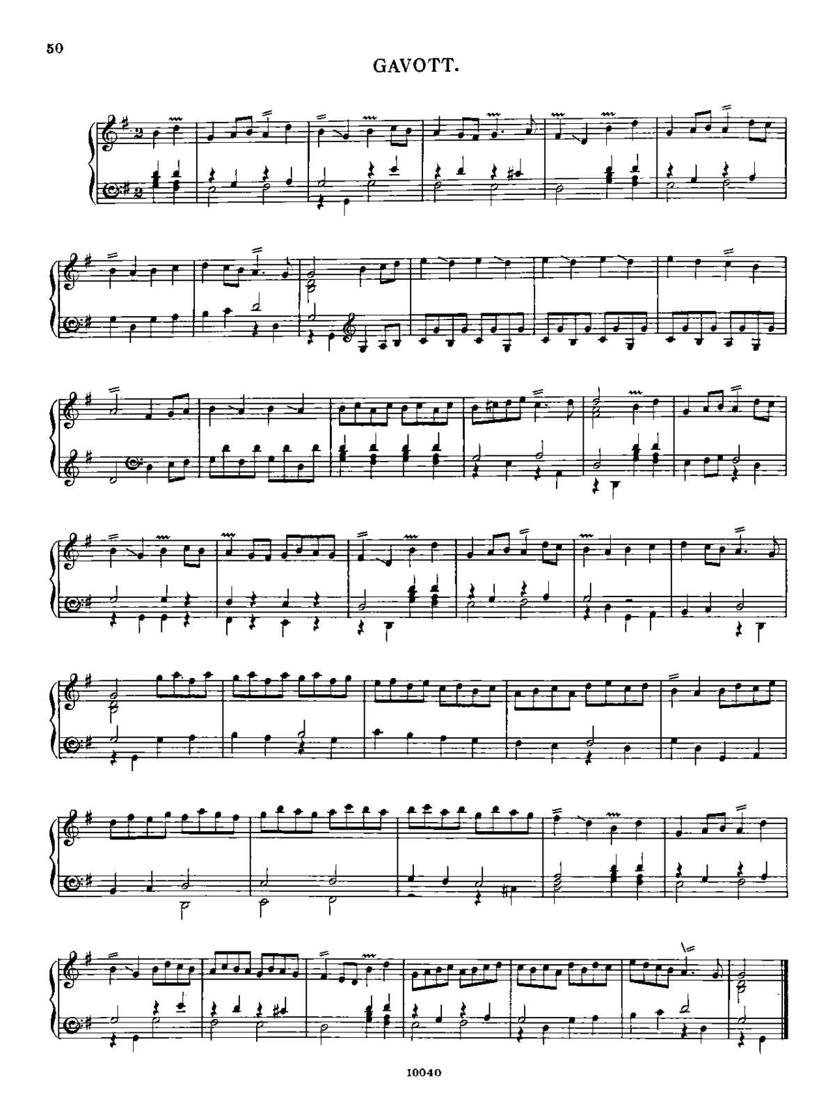 Gavotte in G major - Page 1