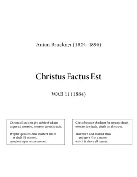 Christus factus est, WAB 11