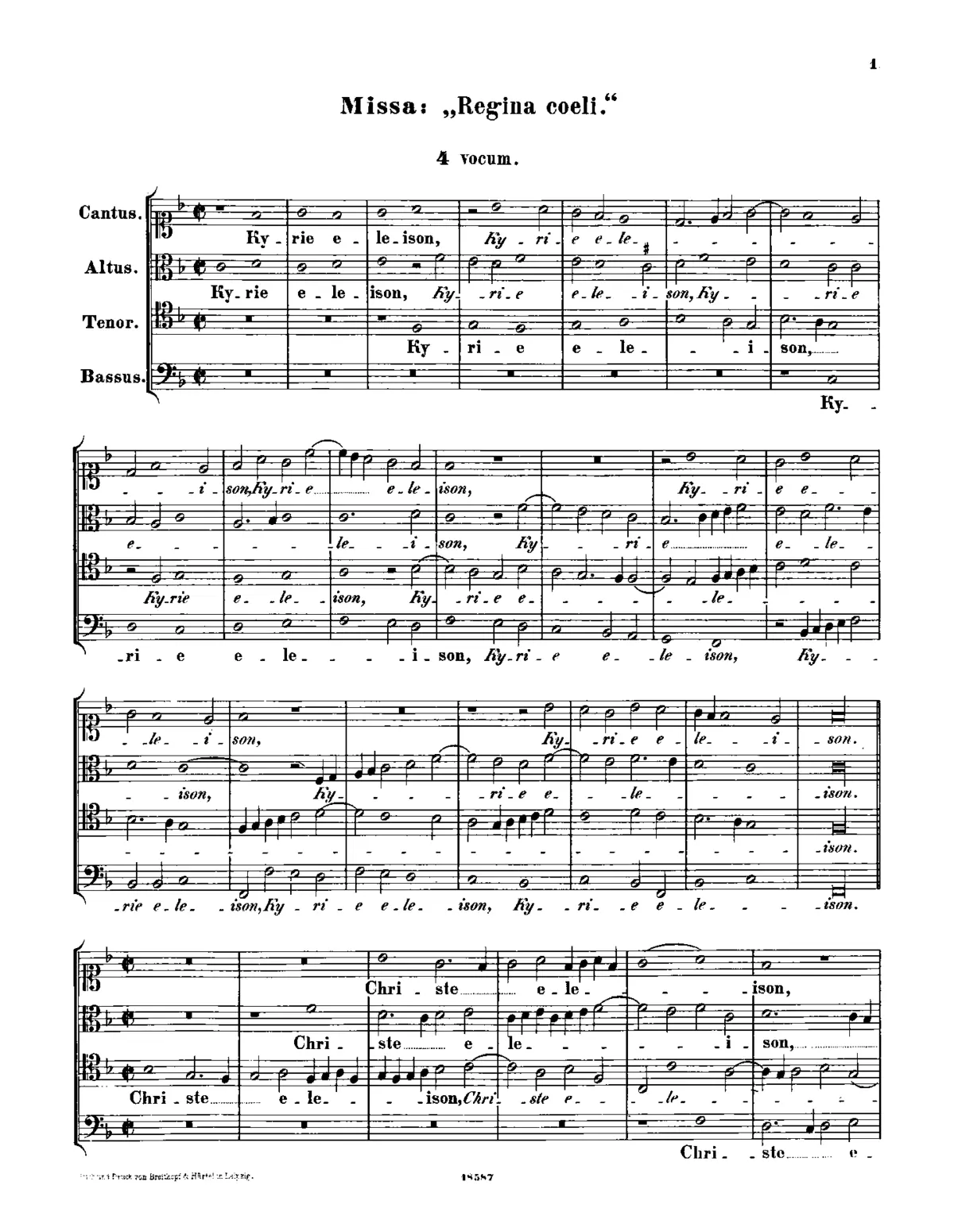 Missa Regina coeli - Page 1
