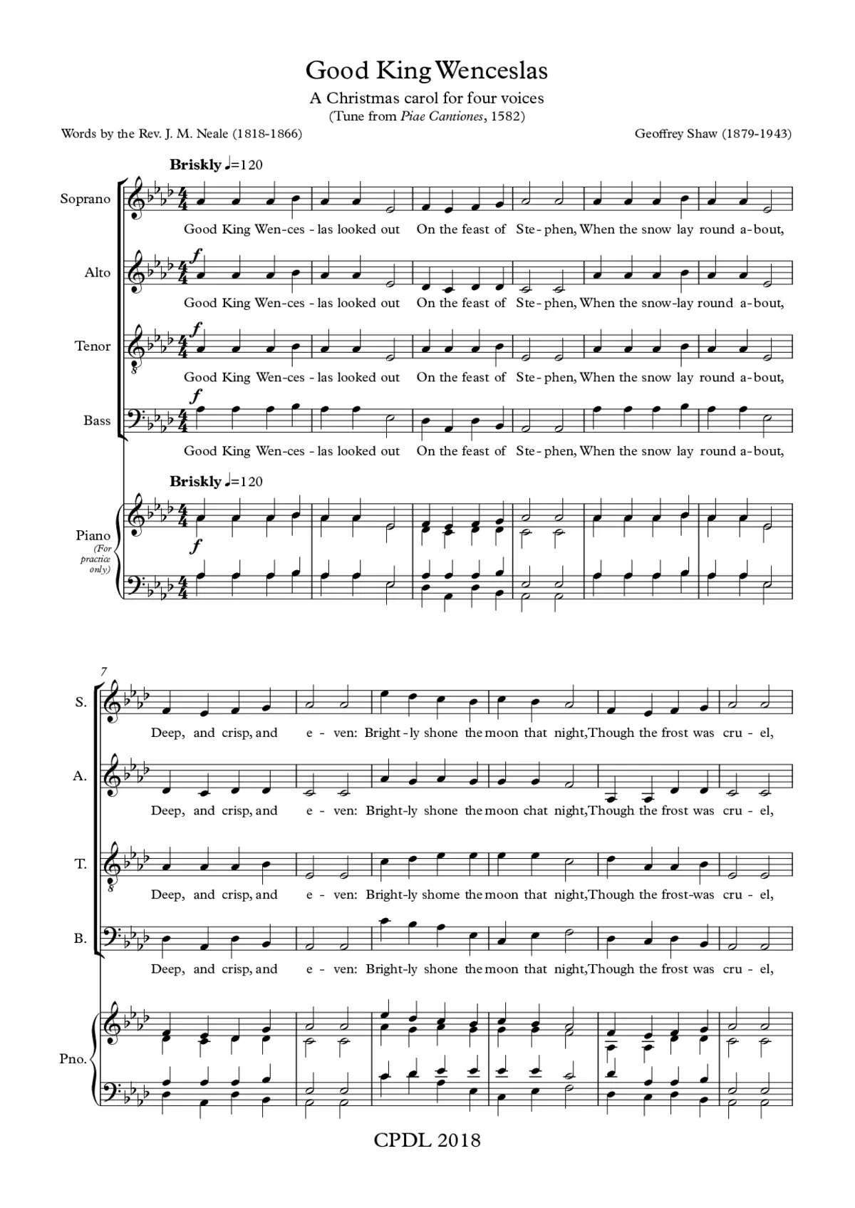 Good King Wenceslas - Page 1