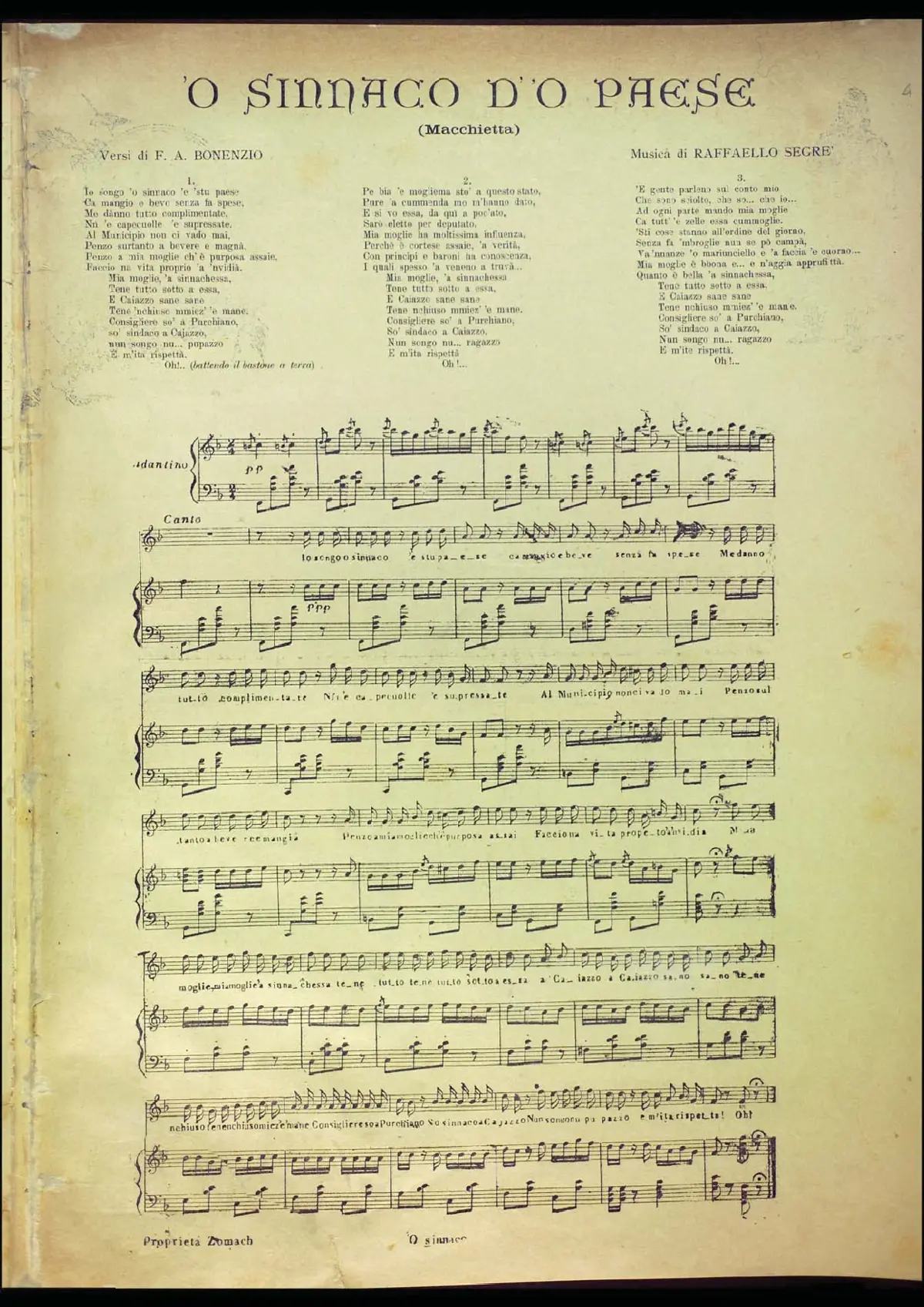 'O sinnaco d''o paese - Page 1