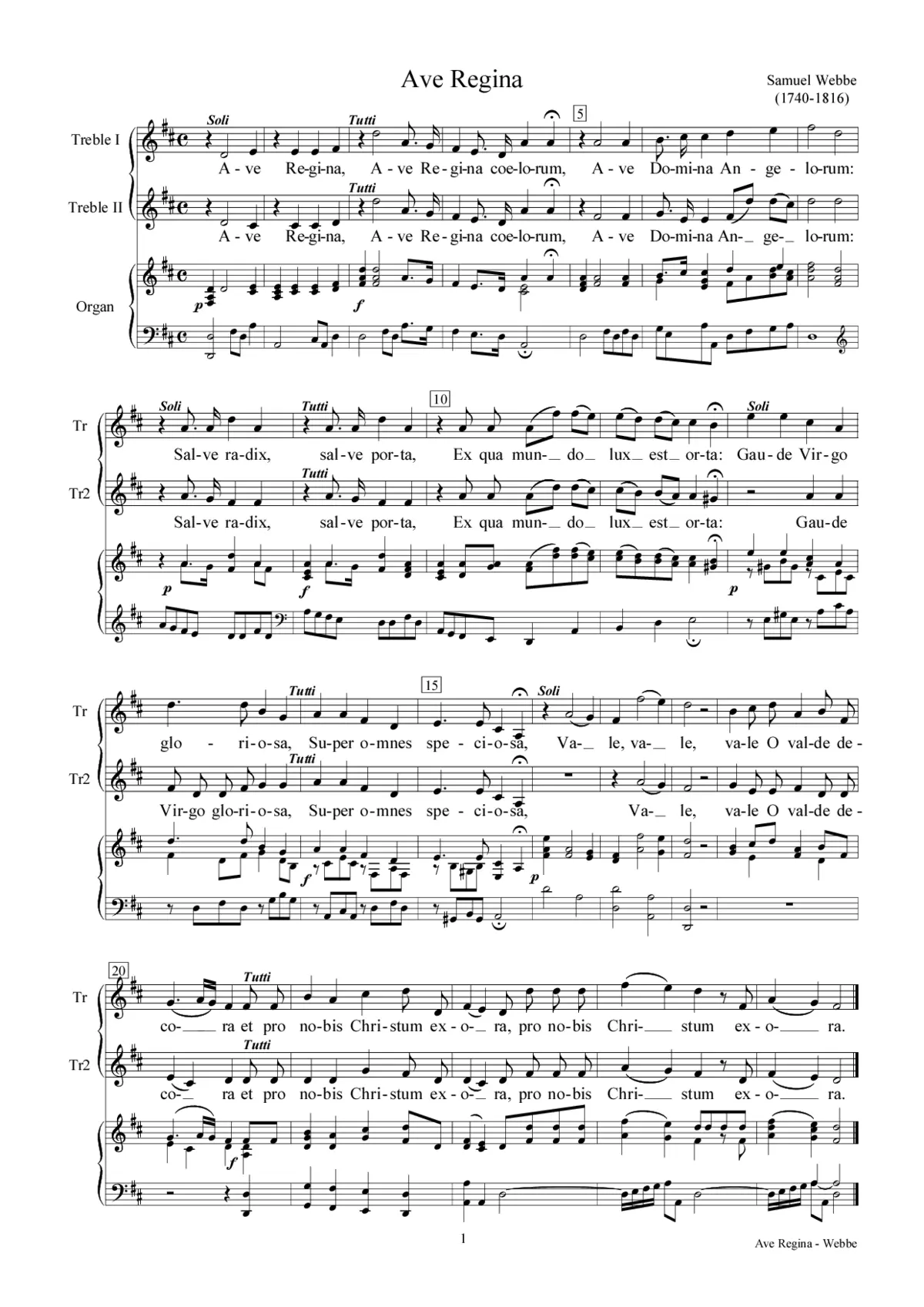 Ave Regina II - Page 1