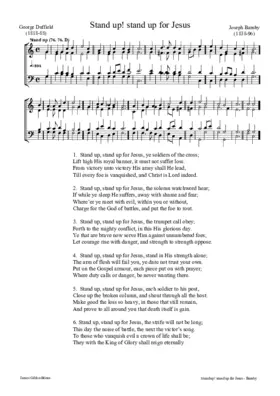 Stand up! stand up for Jesus