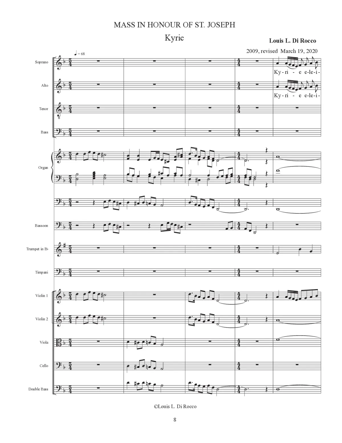 Mass in Honour of St. Joseph – Missa in honorem Sancti Iosephi - Page 1