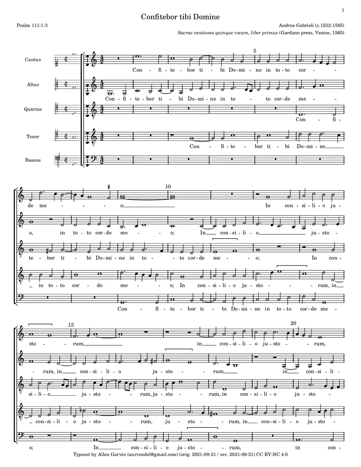 Confitebor tibi Domine - Page 1