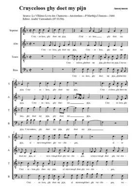 Cruyceloos ghy doet my pijn